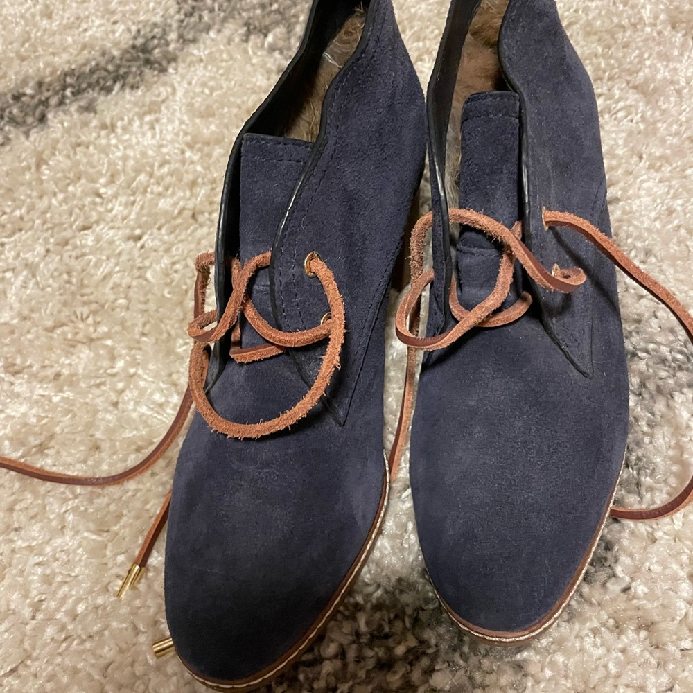Tory Burch Suede booty-fur lined